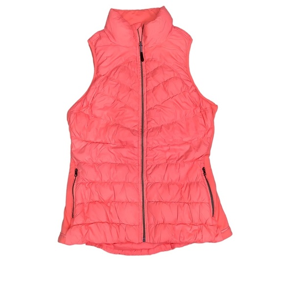 Women’s Tangerine Small 4 - 6 Vest Jacket Coat Peach Sleeveless Packable Stretch - Picture 2 of 9